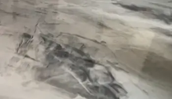 Marble-like epoxy floor finish sample