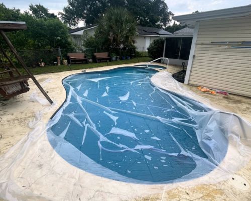 Project Pool deck transformation Before