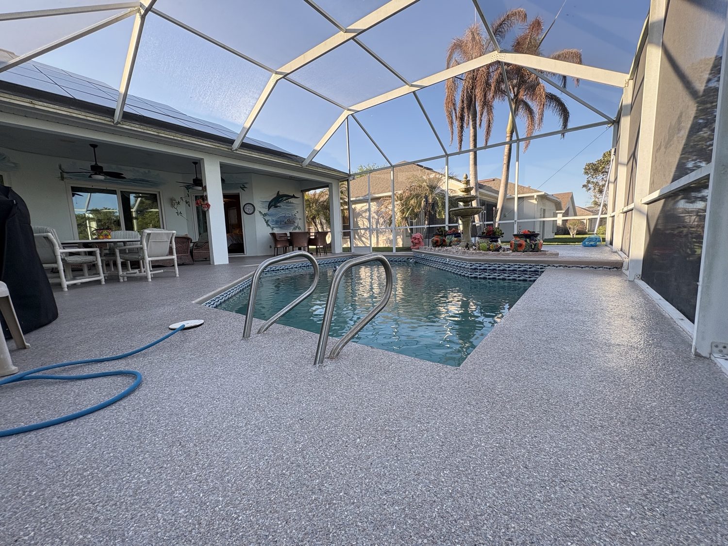 Pool Deck Epoxy Brevard County Space Coast in Rockledge, FL — before & after transformation by DJ Epoxy Solutions