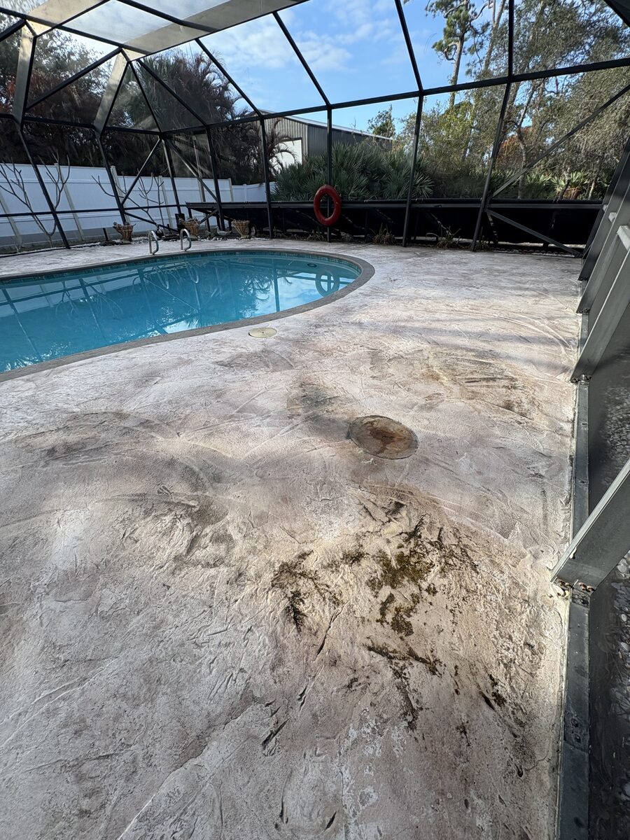 Pool deck epoxy coating project in Sebastian, FL — DJ Epoxy Solutions