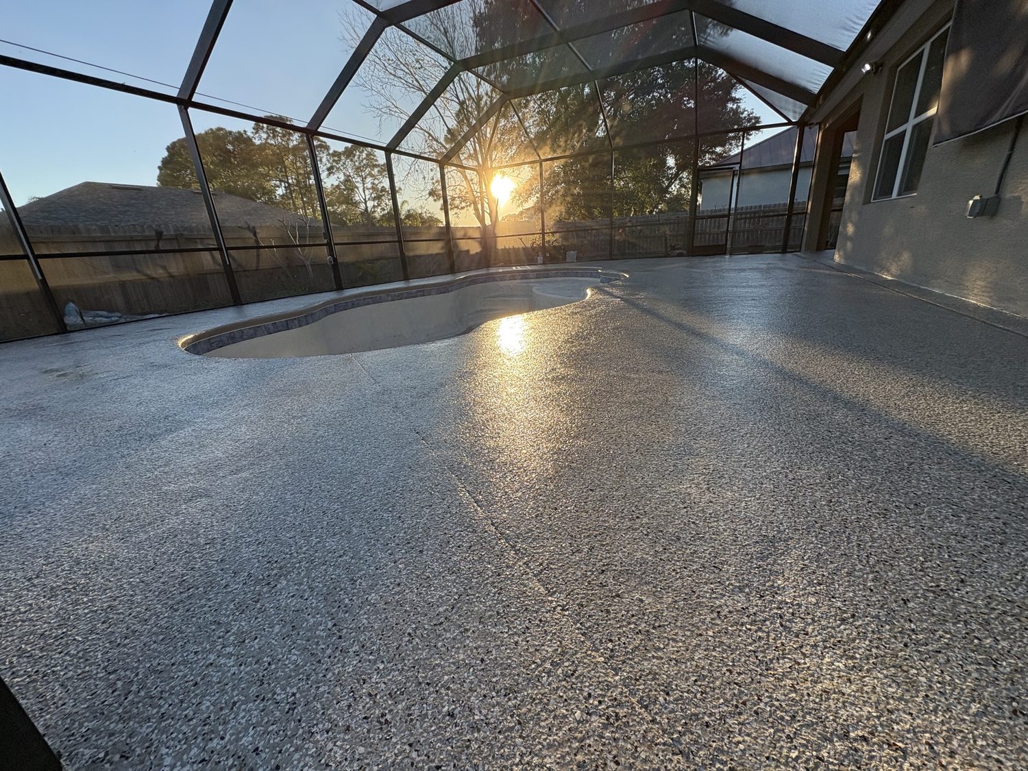 Pool Deck Epoxy In Brevard County Heat Resistant Options in Palm Bay, FL — completed epoxy project by DJ Epoxy Solutions