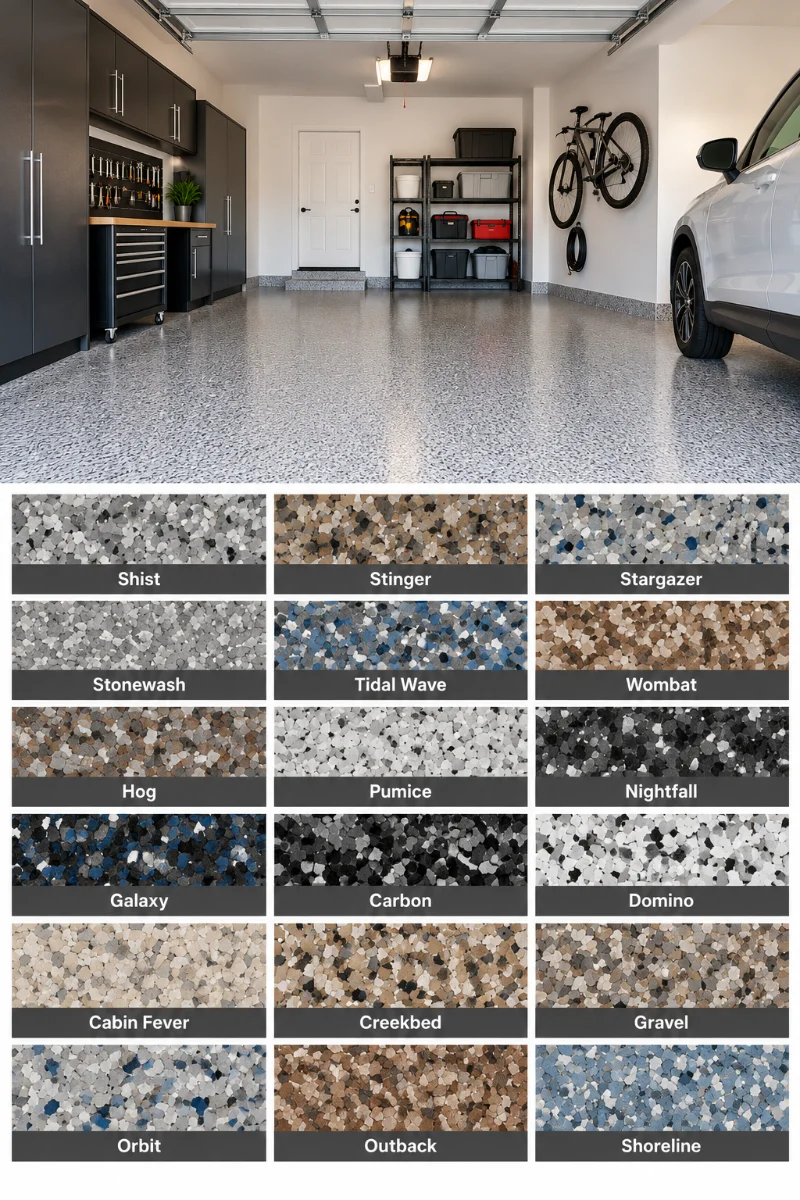 Give Bare Garage Concrete a Finished Look