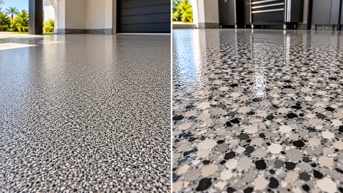 Quartz Flooring vs. Flake Flooring